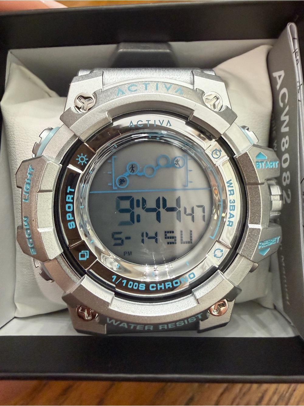 Invicta Activa Summit Silver Digital Sports Watch - Silver/Blue